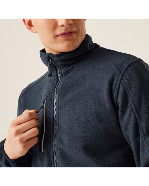 Regatta Blue Omicron Iii Waterproof Breathable Full Zip Fleece for men