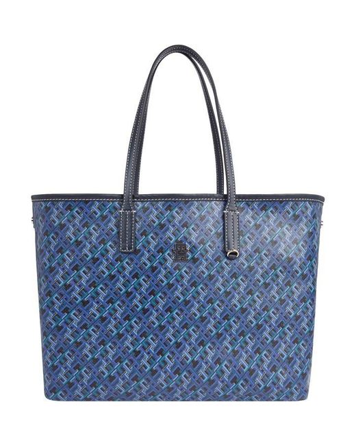 Tommy Hilfiger Blue Tommy Mono Lthr Tote Ld42