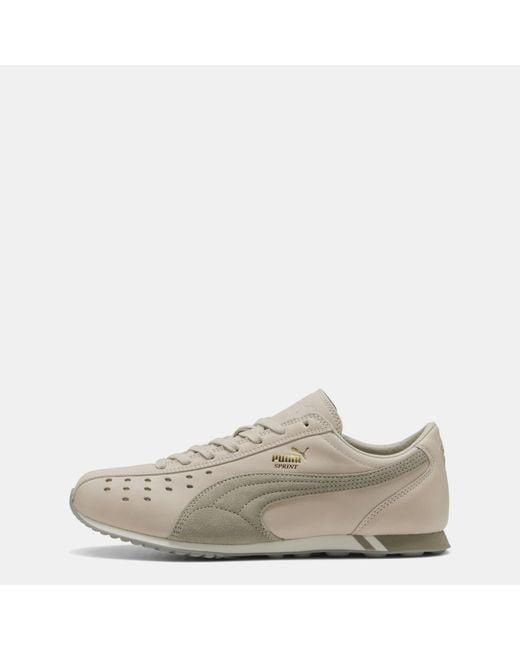 PUMA White Sprint Prem Low-Top Trainers