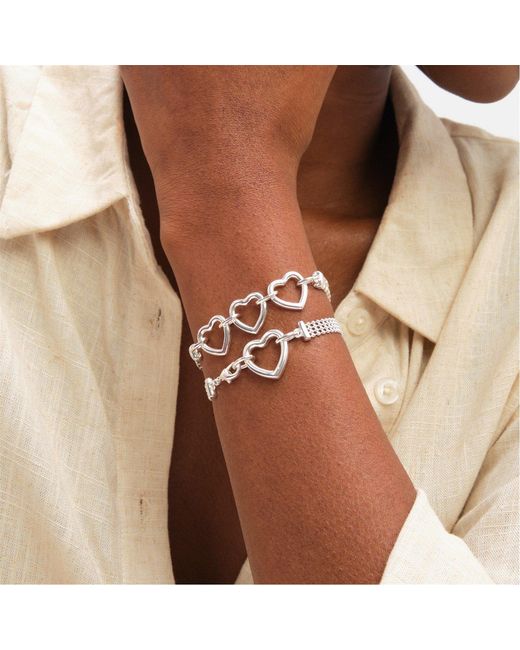 Inicio Metallic Sterling Plated Heart Bracelet
