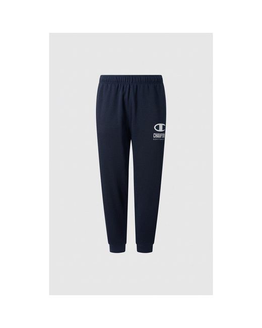 Champion Blue Closed Hem Jersey Jogging Bottoms for men