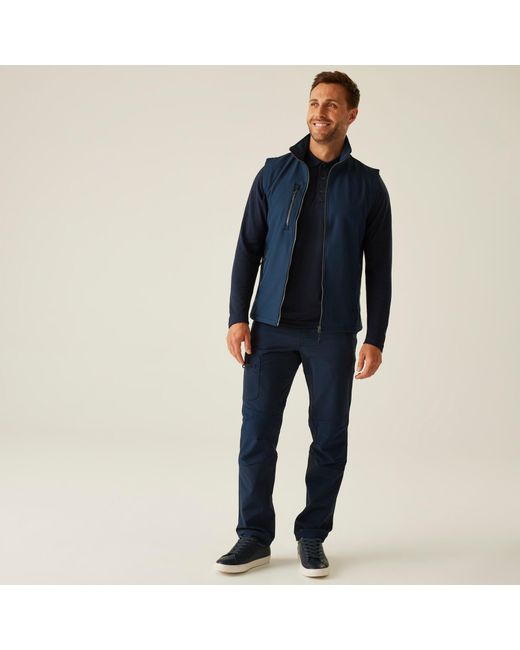 Regatta Blue Navigate 2 Layer Softshell Bodywarmer for men