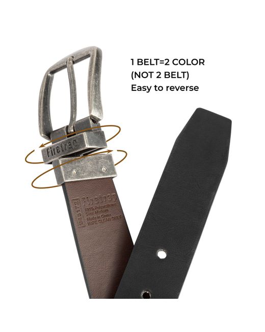 Firetrap Black Reversible Belt for men