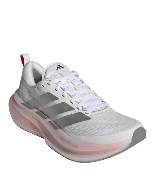 Adidas White Supernova Glide Running Shoes