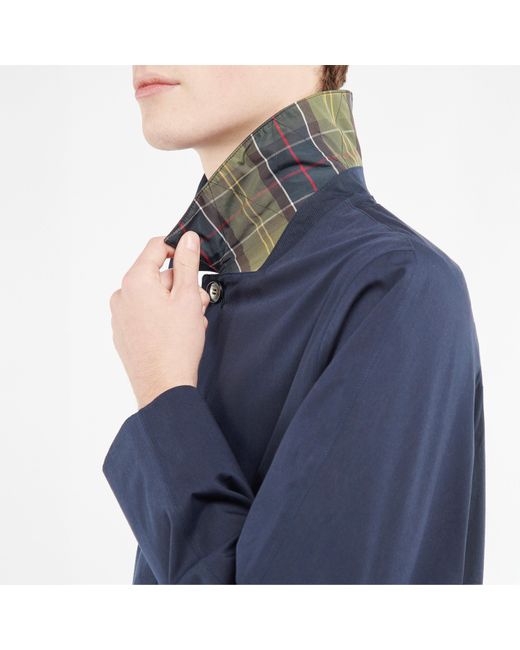 Barbour Blue Lorden Waterproof Mid-Length Long Sleeve Mac for men