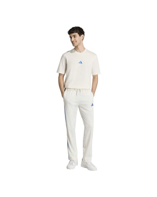 Adidas White Essentials Single Jersey Logo T-Shirt for men