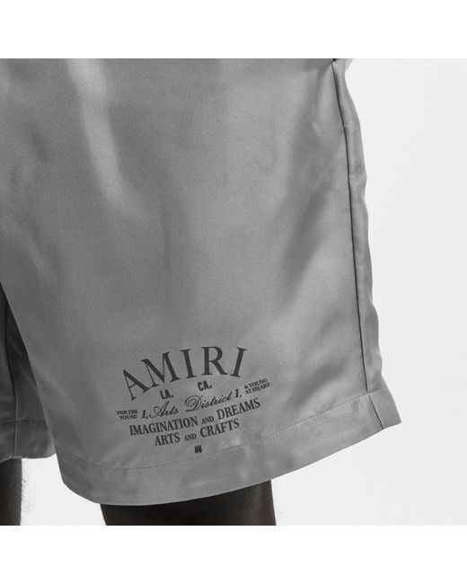 Amiri Red Art Dstrt Woven Tracksuit Shorts for men