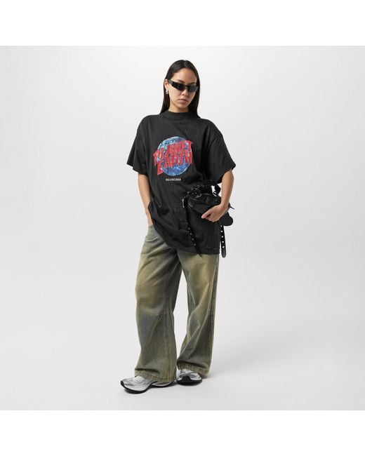 Balenciaga Black Planet Earth T-Shirt