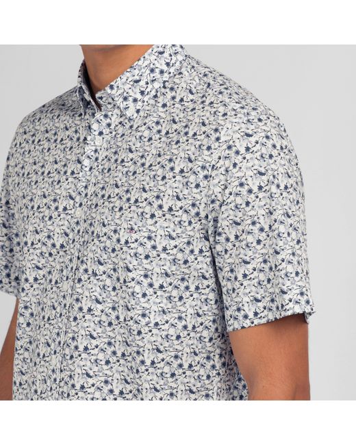 Eden Park Gray Shirt With Exclusive Floral Print for men