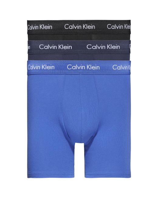 Calvin Klein Blue 3 Pack Boxer Briefs for men