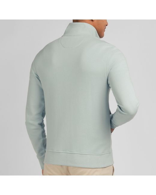 Eden Park Green Zipped Sweatshirt, Stand-Up Collar for men