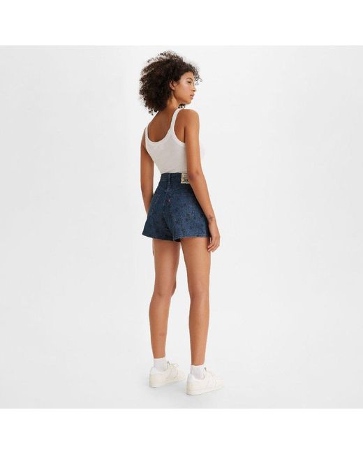 Levi's Blue Levi's Wellthread 80S Mom Short Flowe