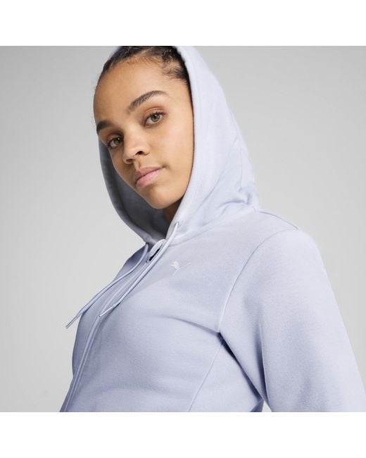 PUMA Blue Essential Full Zip Tech Fleece Hoodie