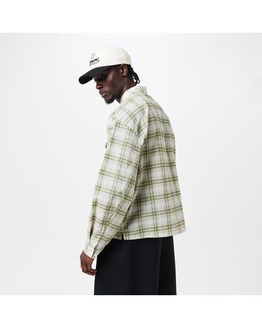 Represent Green Rep Sheer Flan Shirt, Sheer Fabric for men
