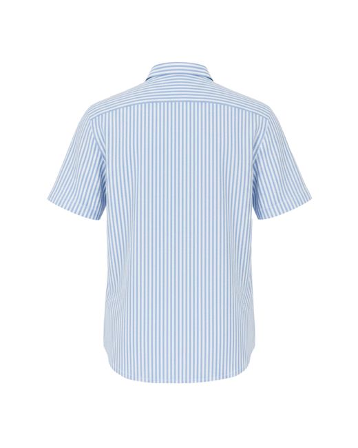 Brave Soul Blue Short Sleeved Revere Collar Patterned Shirt for men