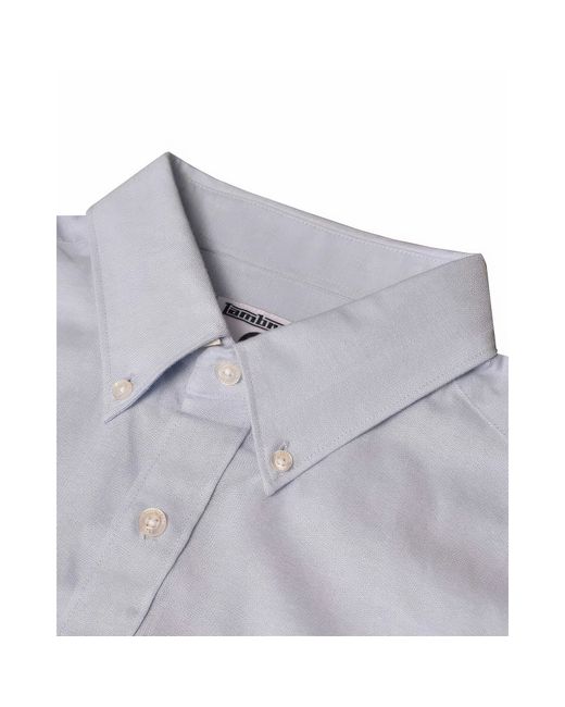 Lambretta Blue Long-Sleeve Oxford Shirt for men