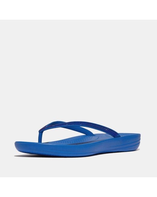Fitflop Blue Iqushion Sparkle Flip-Flop