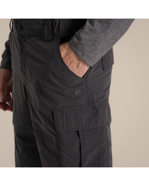 Craghoppers Black Nosilife Iii Quick-Drying Cargo Trail Shorts for men