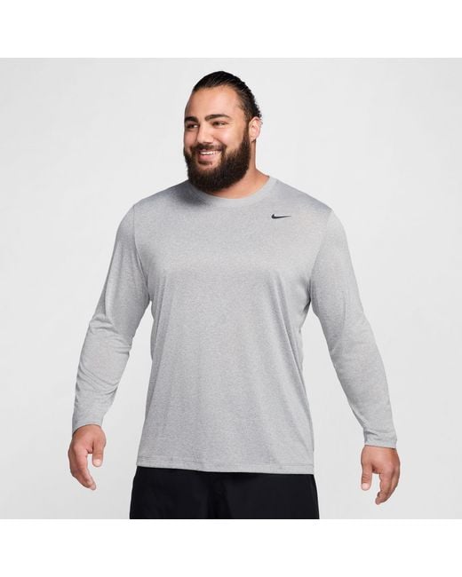 Nike Gray Legend Long Sleeve T-Shirt for men