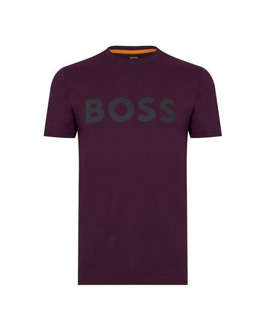 Boss Purple Thinking 1 Logo T Shirt for men