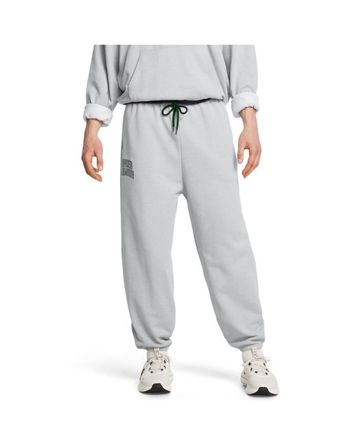 Under Armour Gray Closed Hem Fleece Terry Joggers for men