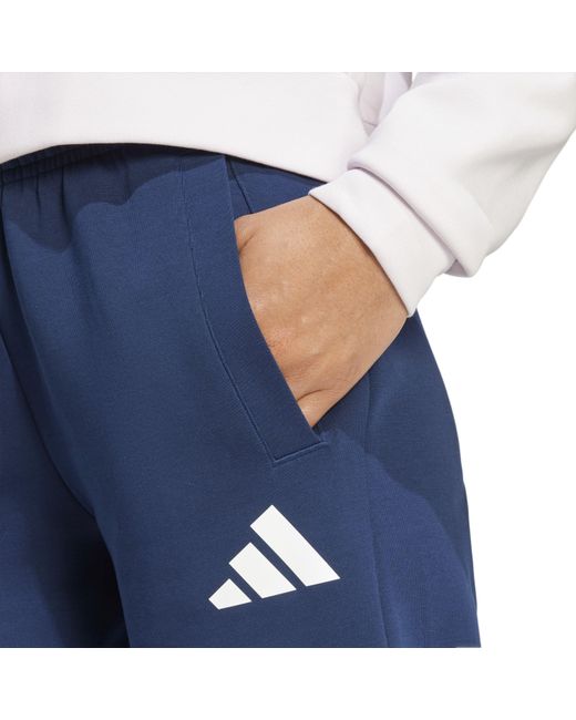 Adidas Blue Poland Performance Fleece Tracksuit Bottom
