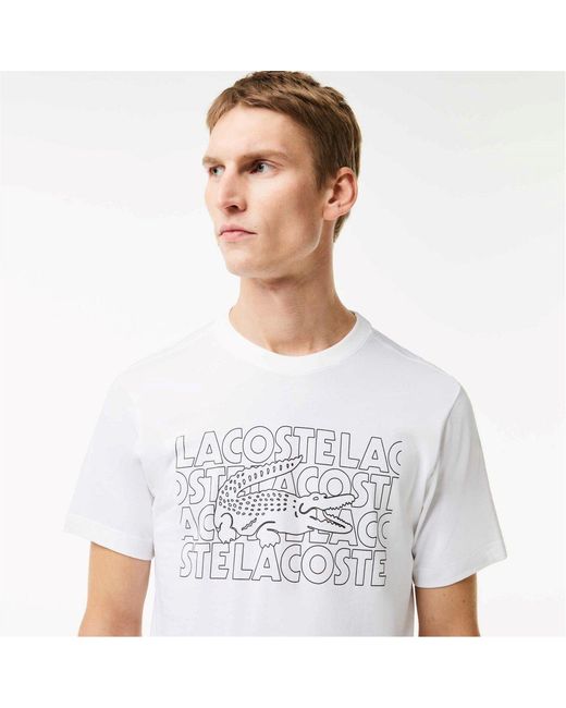 Lacoste White Box T Shirt for men