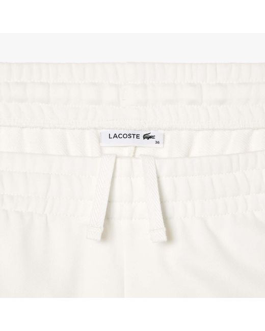 Lacoste White Straight Leg Sweatpants