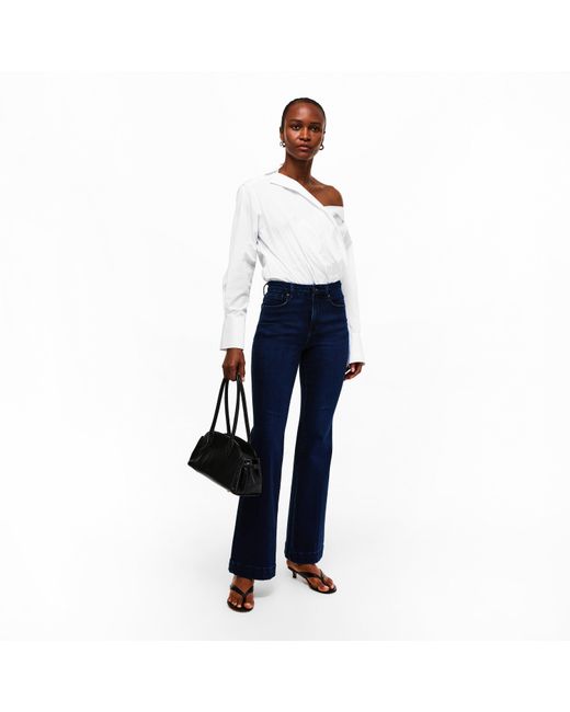GOOD AMERICAN White Poplin Bodysuit