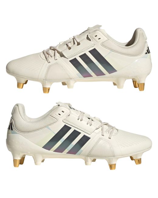 Adidas White Rs15 Avaglide Soft Ground Rugby Boots