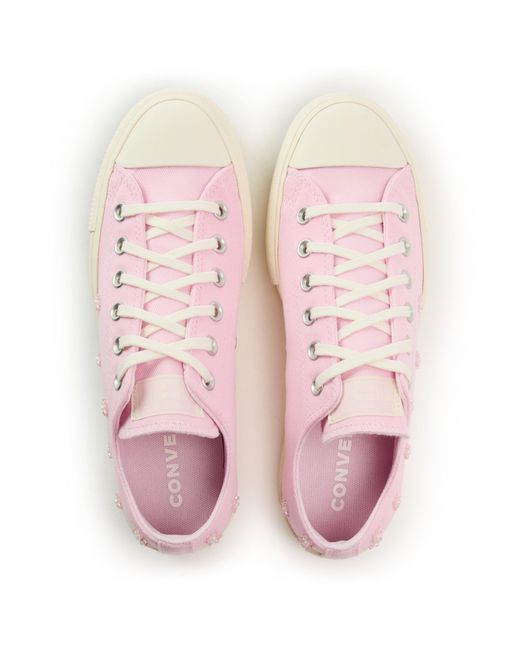Converse Pink Chuck Taylor All Star Platform Canvas Low Top Shoes