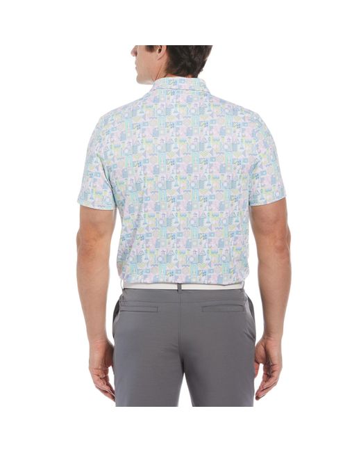 Original Penguin Blue Pg Alovr Novelty Short-Sleeve Performance Polo Shirt for men