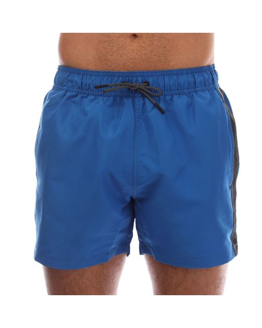 EA7 Blue Logo Tape Swim Shorts for men