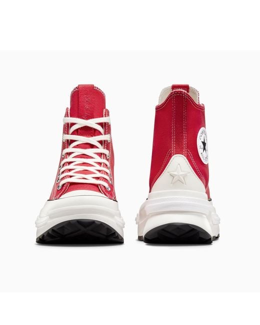 Converse Red Adults Run Star Legacy Platform Trainers