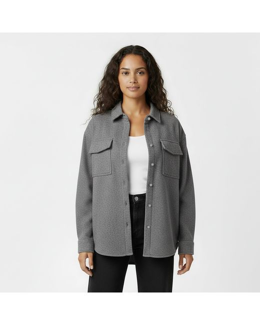 Jack Wills Gray Quilted Padded Overshirt