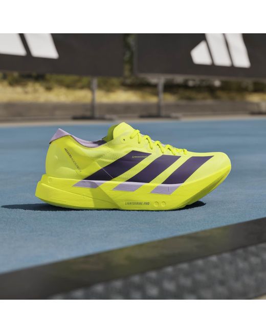 Adidas Yellow Adizero Adios Pro 4 Shoes for men