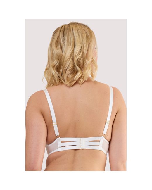 Playful Promises Green Willow Floral Embroidery Bra