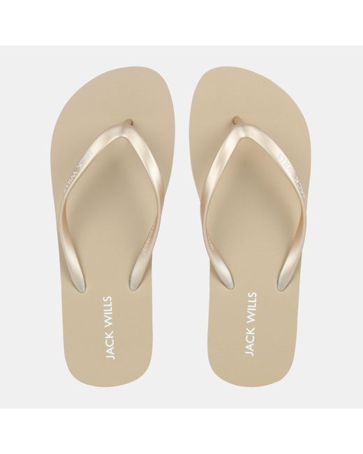 Jack Wills Natural Jw Flop Flip Flops
