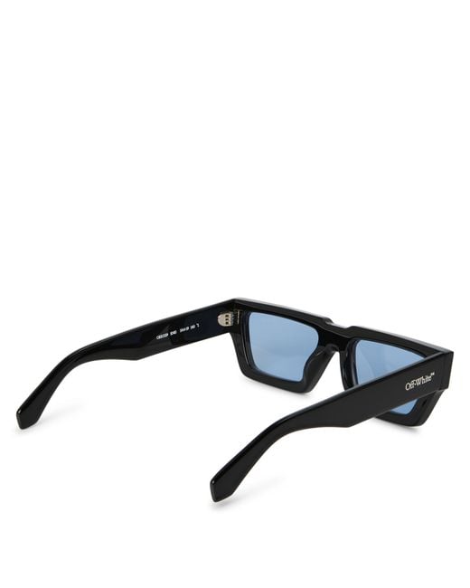 Off-White c/o Virgil Abloh Blue Manchester Sun Rectangle Sunglasses