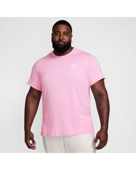 Nike Pink Sportswear Club T-Shirt for men