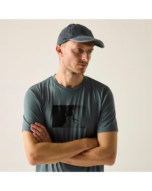 Regatta Blue Fingal Tee Short Sleeve Performance T-Shirt for men