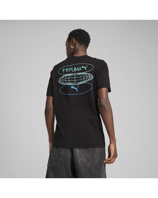 PUMA Black Regular Fit T-Shirt for men
