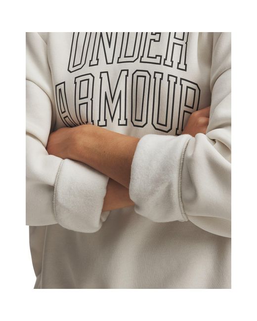 Under Armour Gray Rival Fleece Crew Sweatshirt