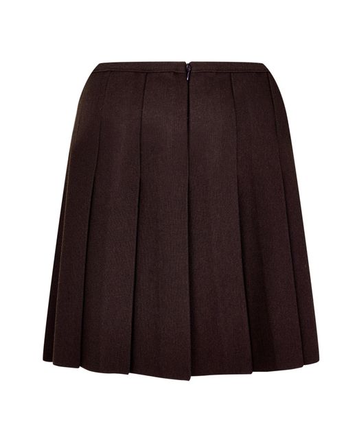 Givenchy Brown Pleated Mini Skirt