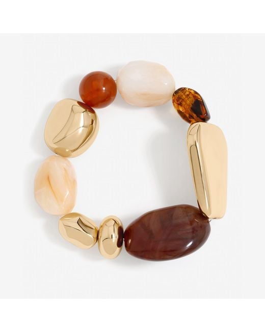 Mood Metallic Polished And Resin Stretch Bracelet