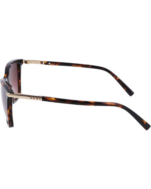 DKNY Brown Modified Rectangle Sunglasses