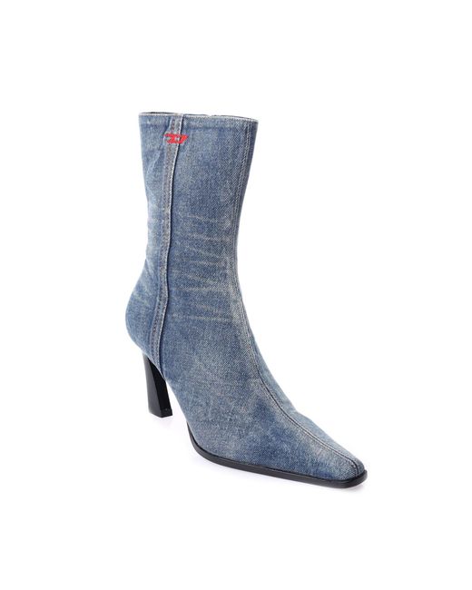 DIESEL Blue D-Allas Ankle Boots for men