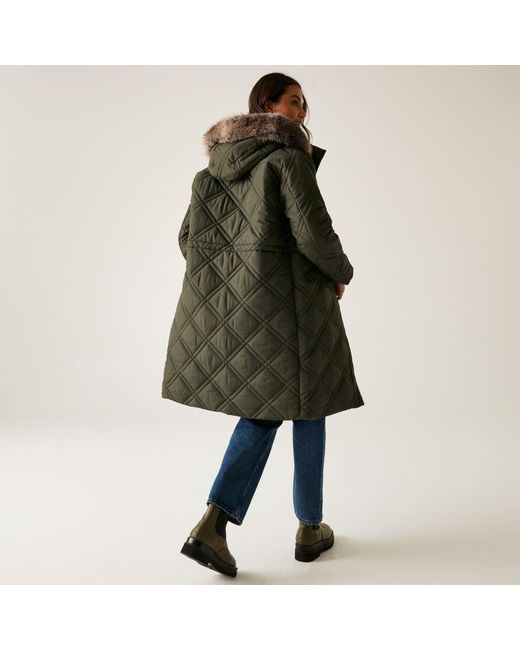 Regatta Green Freyla Water Resistant Insulated Quilted Jacket