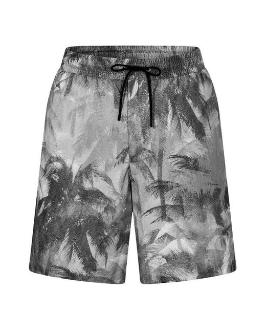 Emporio Armani Gray Emporio Palm Shorts Sn42 for men