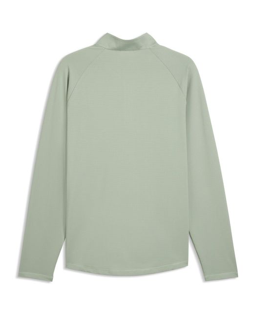 PUMA Green Pure Grid 1/4 Zip Pullover for men
